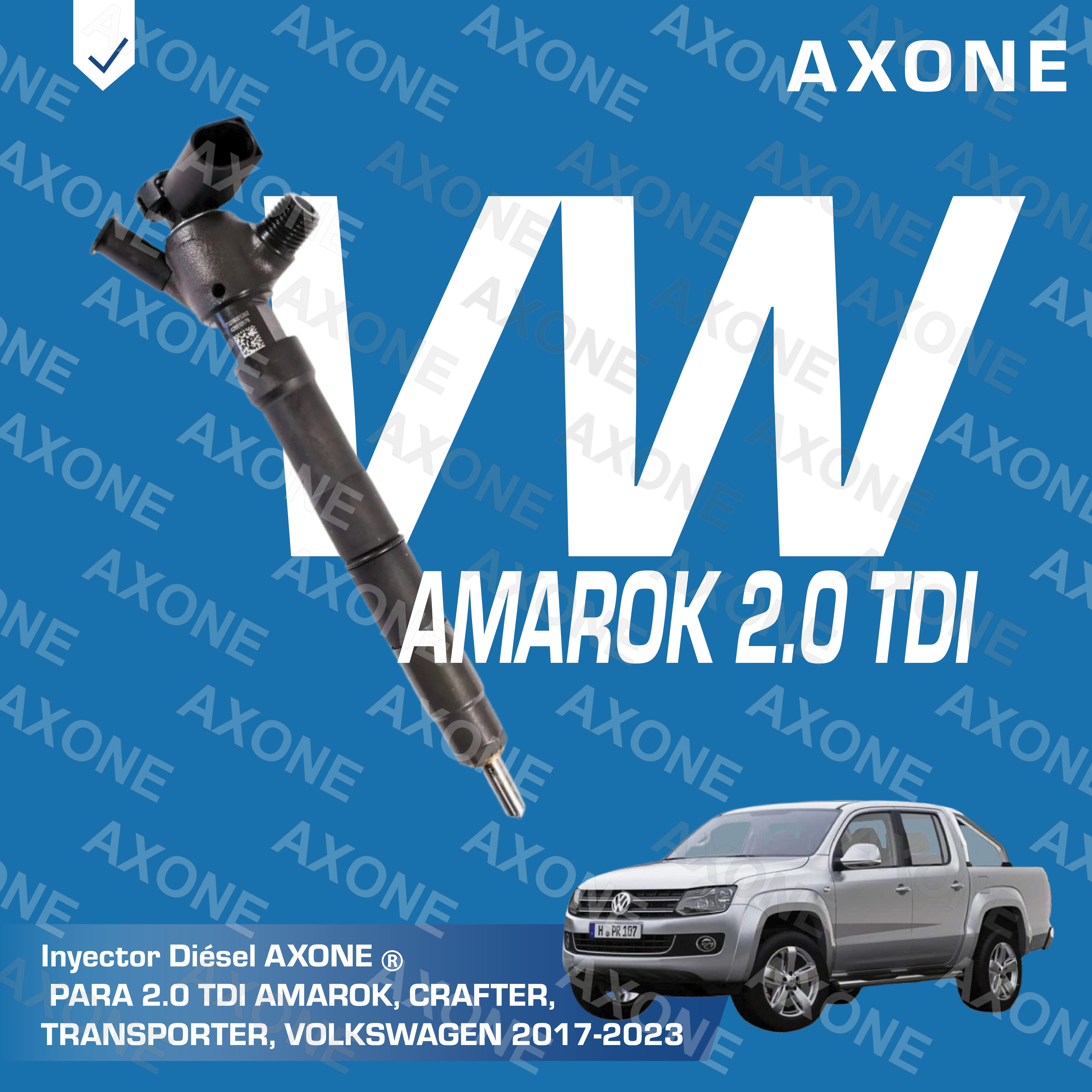 Inyector diésel 28565337 AXONE para 2.0 TDI Amarok, Crafter ...
