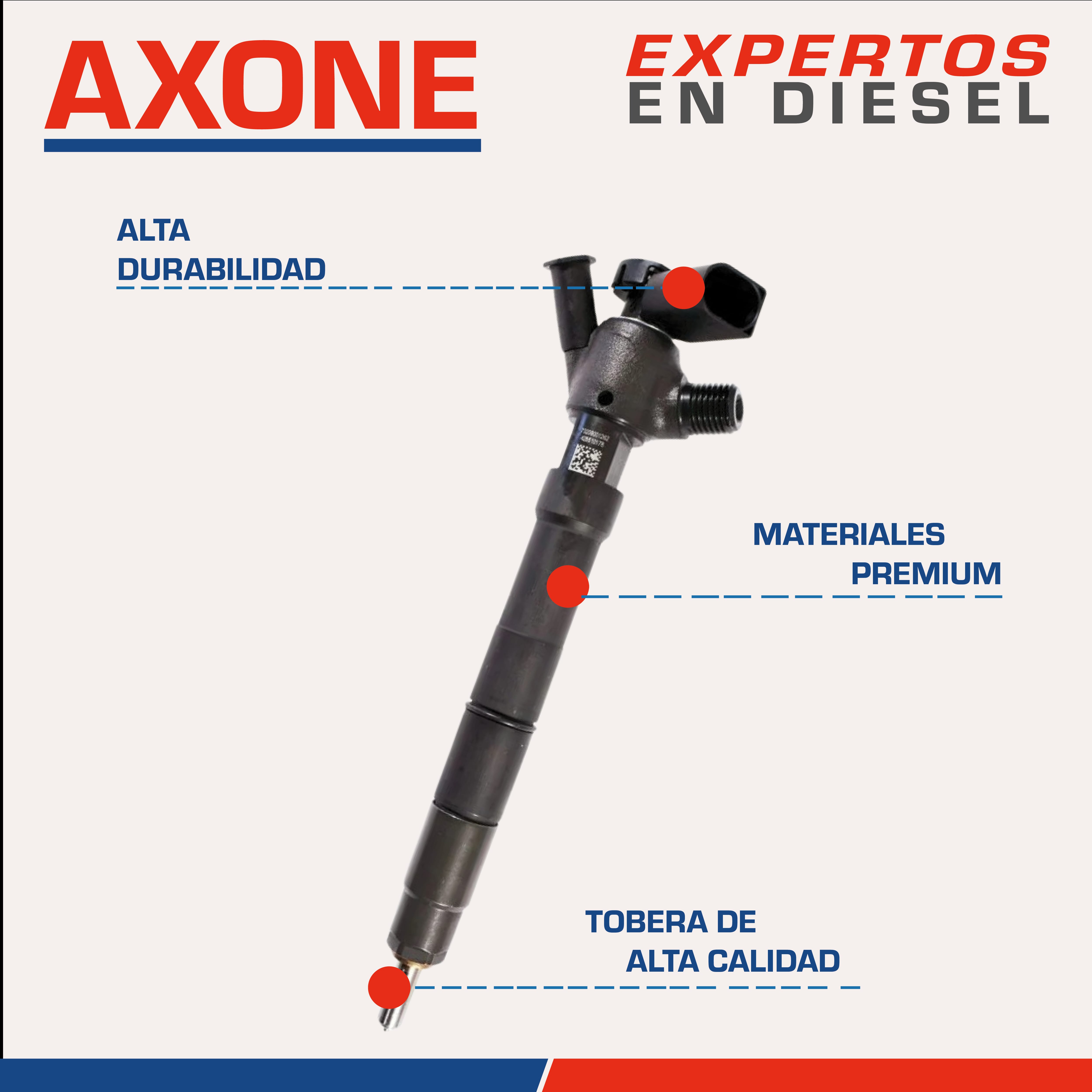 Inyector diésel 28565337 AXONE para 2.0 TDI Amarok, Crafter ...
