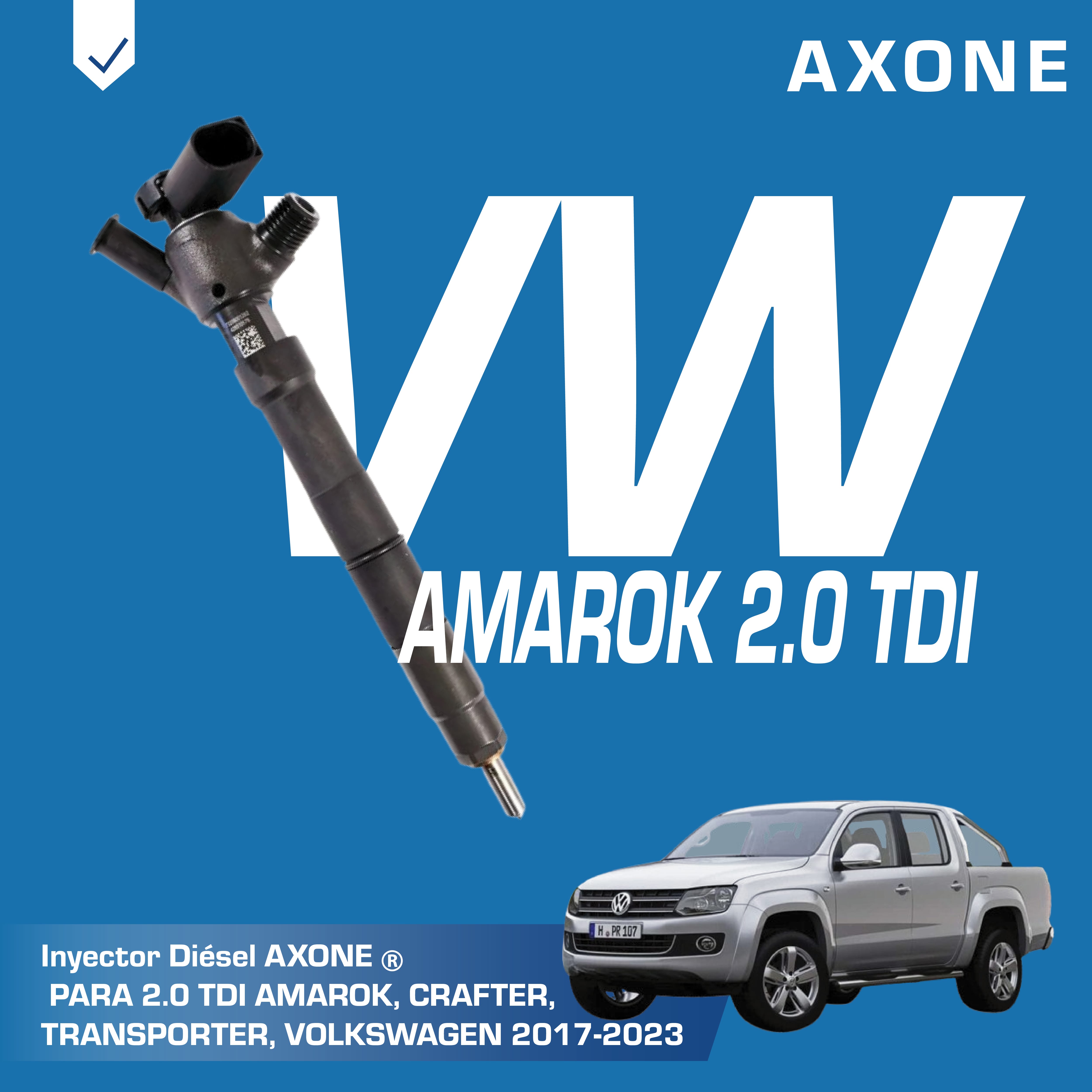 Inyector diésel 28565337 AXONE para 2.0 TDI Amarok, Crafter ...