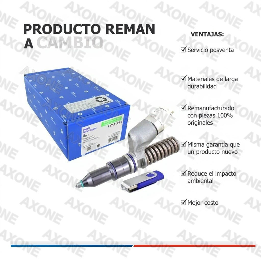 Inyector Diesel Reman EX631273 Delphi para C15, 3406E Caterpillar, 10R ...